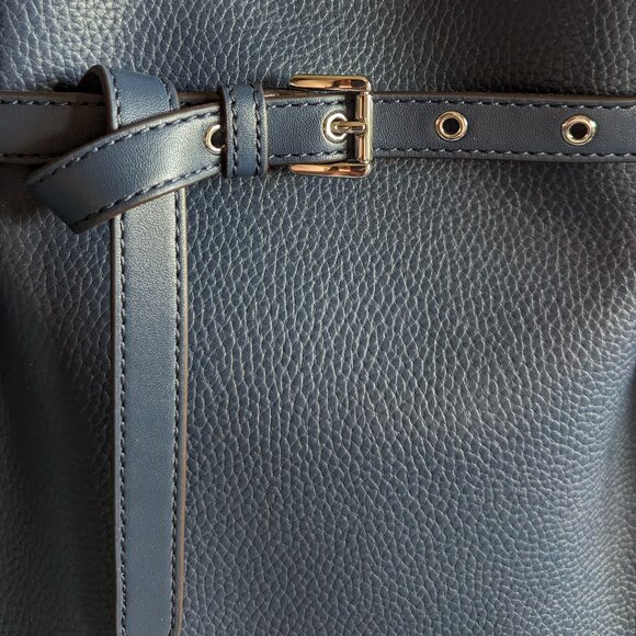 NWT Michael Kors Emilia Large Pebbled Leather Tote Bag - Navy - Picture 6 of 8